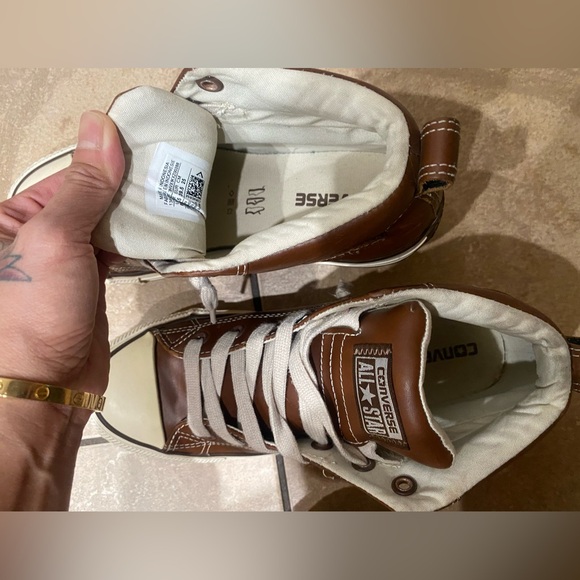 Converse Leather Chuck Taylor Hollis Pinecone Hightop Shoes- Size 6.5/EUR 9.5 - Picture 11 of 13